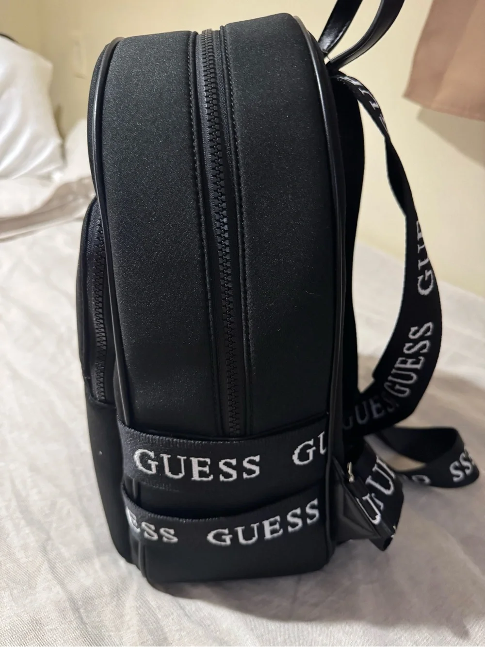 GUESS Black Logo Backpack with Matching Cosmetic Pouch NWT